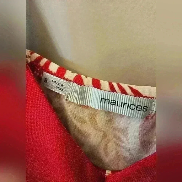 Maurices Women's Sundress size‎ Small red & ivory Stretchy - Picture 5 of 5